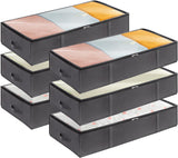 Moonval Under Bed Storage Bags, Foldable Organizers with Reinforced Handles for Bedding & Clothes