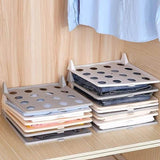 Moonval Stackable Closet Organizer, 10-Pack Foldable Clothes Shelf Divider for Wardrobe Storage
