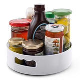 Moonval 360° Rotating Organizer Tray, Space-Saving Lazy Susan for Pantry and Fridge