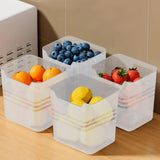 Moonval Refrigerator Organizer Bins, Open-Front Fridge & Pantry Containers, 6-Pack