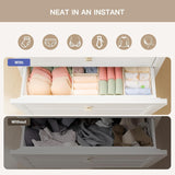 Moonval Drawer Organizer Set, 10-Pack Foldable Clothes Storage Bins for Underwear, Socks & Baby Clothes