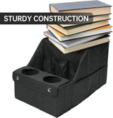 Moonval Car Seat Organizer, Front Seat Storage with 11 Compartments, 2 Cup Holders & Waterproof Oxford Fabric