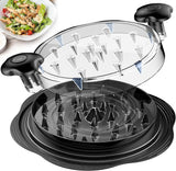 Moonval Chicken Shredder Tool, Large Twist Meat Shredder with Brush & Fork for Chicken, Pork & Beef