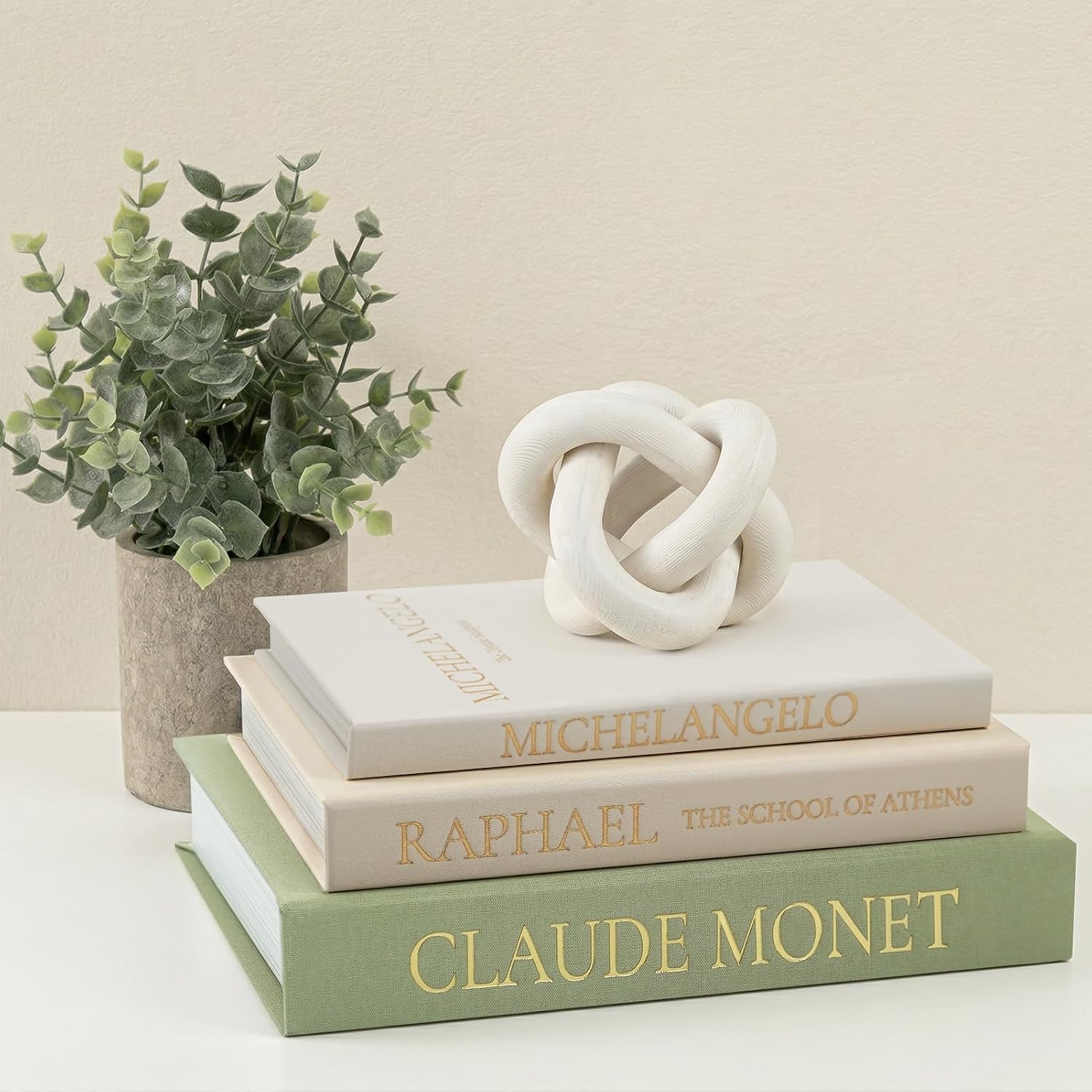 Moonval Decorative Faux Book Box Set, Set of 3 Linen Storage Books with Hidden Compartment