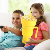 Moonval 2-in-1 Snack & Drink Cup with Snack Bowl, Leakproof Travel Tumbler 900ml