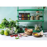 Moonval Masala Storage Box, 8-Piece Airtight Spice Container Set with Organizer Rack