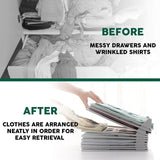 Moonval Stackable Closet Organizer, 10-Pack Foldable Clothes Shelf Divider for Wardrobe Storage