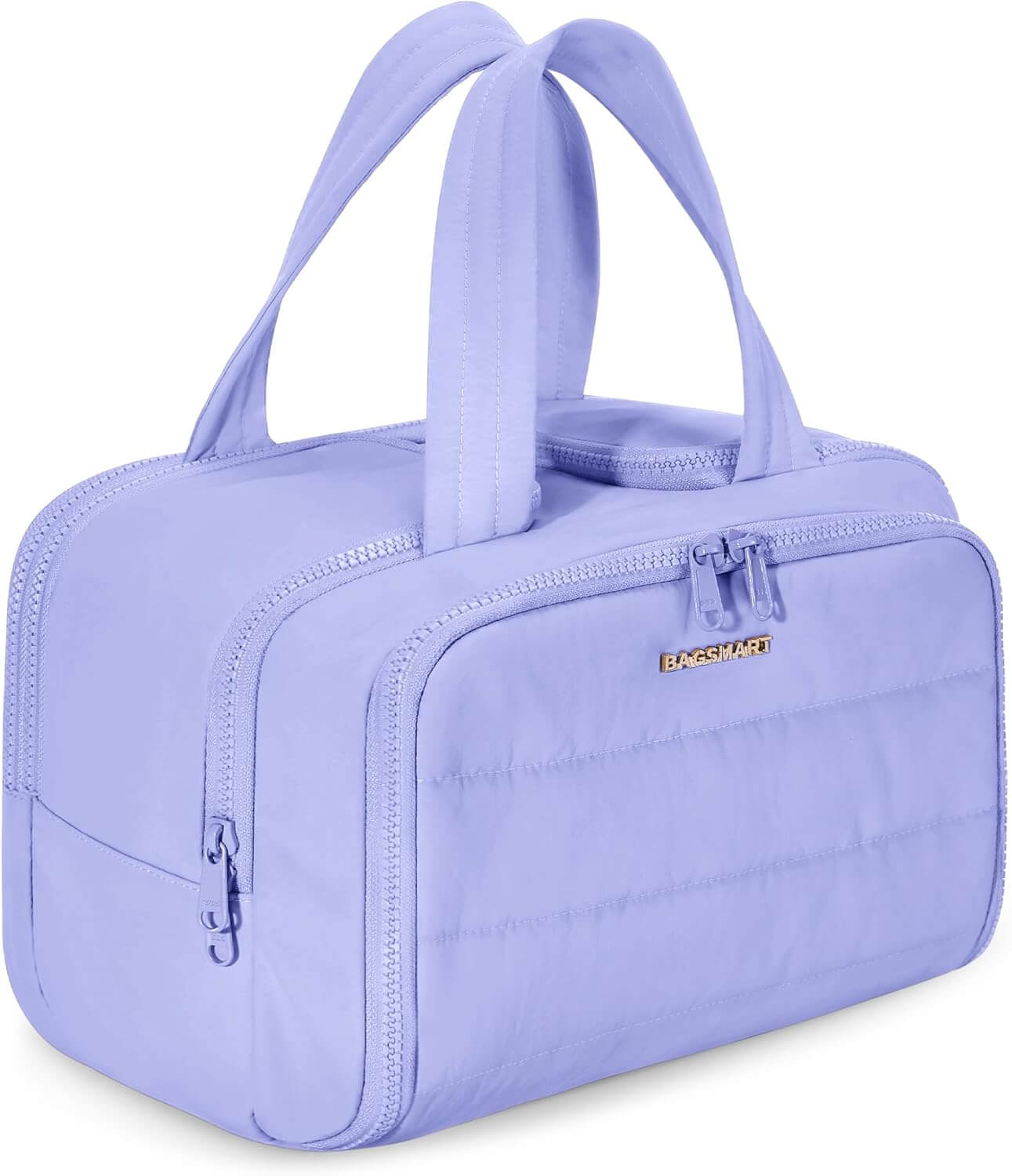 Moonval Travel Toiletry Bag, Waterproof Cosmetic Organizer with Wet Dry Compartment