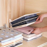 Moonval Stackable Closet Organizer, 10-Pack Foldable Clothes Shelf Divider for Wardrobe Storage