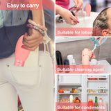 Moonval Travel Silicone Bottles, 3-Pack 60ml Leakproof Refillable Toiletry Containers