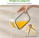 Moonval Produce Storage Containers, Airtight Food Saver Set with Removable Colanders