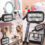 Moonval Travel Makeup Bag Set, 3-Piece Cosmetic Organizer Pouches for Toiletries & Beauty Essentials