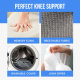 Moonval Memory Foam Knee Pillow, Leg Cushion with Adjustable Strap for Side Sleepers