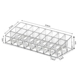 Moonval Lipstick & Nail Polish Organizer, 24-Slot Clear Makeup Storage Holder