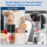 Moonval Electric Mason Jar Vacuum Sealer Kit, Food Saver for Wide & Regular Mouth Mason Jars