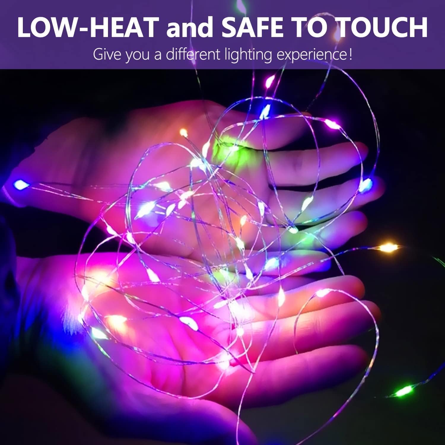 Moonval Fairy String Lights, 100 LED 40 ft Plug-In Twinkle Lights with Remote & Timer, Multicolor