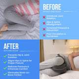 Moonval Memory Foam Knee Pillow, Leg Cushion with Adjustable Strap for Side Sleepers