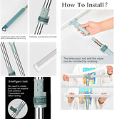 Moonval Silicone Blade Wiper, 180° Rotating Multipurpose Squeegee for Windows, Mirrors & Glass