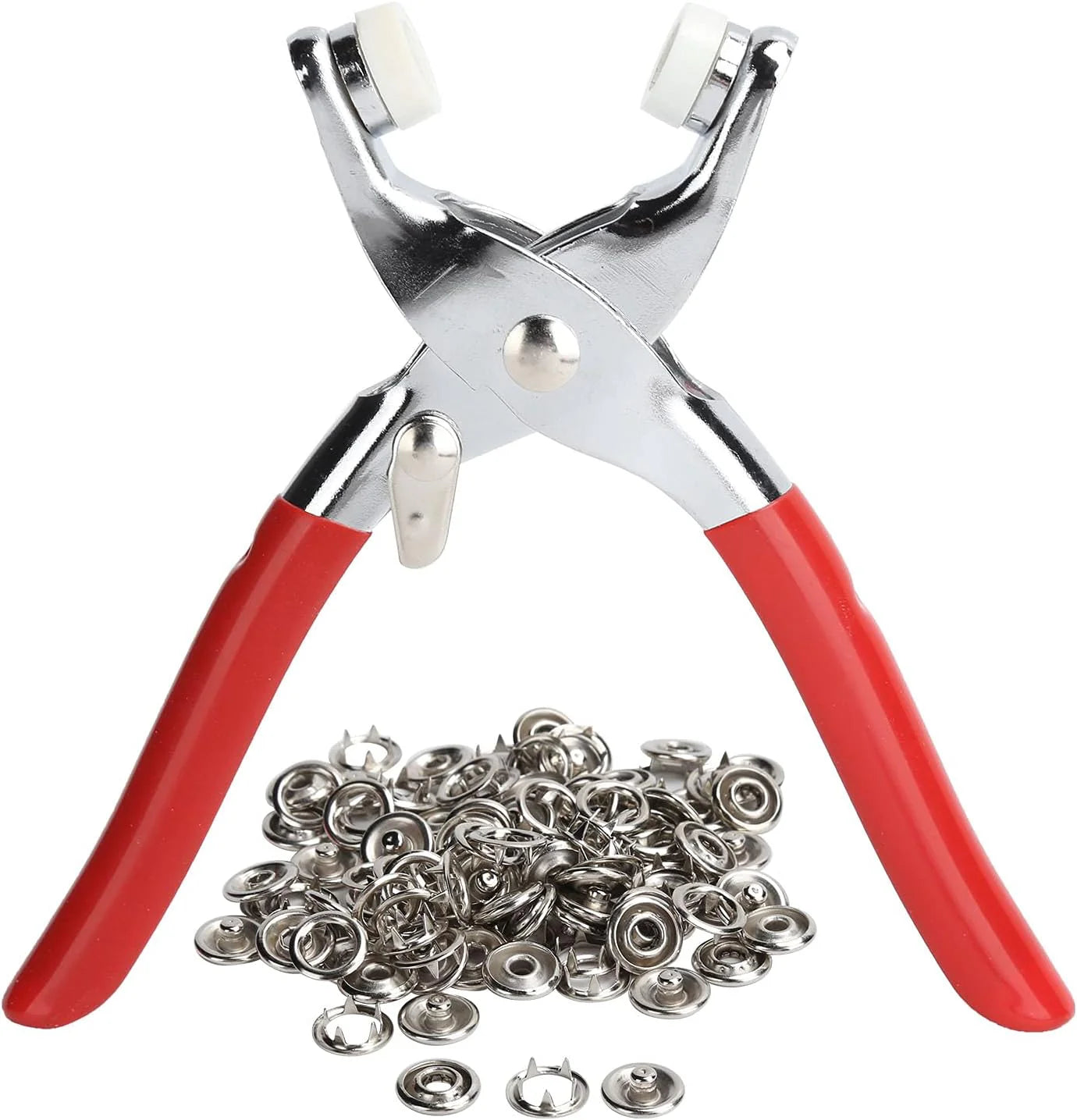 Moonval Snap Button Tool Kit, Complete Fastener Installation Pliers Set with Metal Snap Buttons
