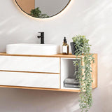 Moonval Artificial Hanging Plant, Faux Greenery for Bathroom, Wall Shelf & Home Decor