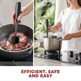 Moonval Meat Chopper, Heat-Resistant Ground Beef Masher & Hamburger Grinder for Kitchen Cooking