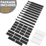 Moonval Bamboo Drawer Dividers, Adjustable Organizers with Inserts & Labels for Kitchen & Dressers