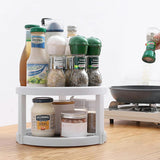 Moonval 2-Tier Turntable Organizer, Rotating Storage Tray for Fridge, Pantry & Cabinets