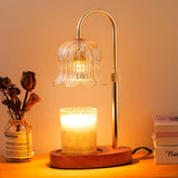 Moonval Candle Warmer Lamp, Height-Adjustable Dimmable Wax Warmer with Timer for Jar Candles