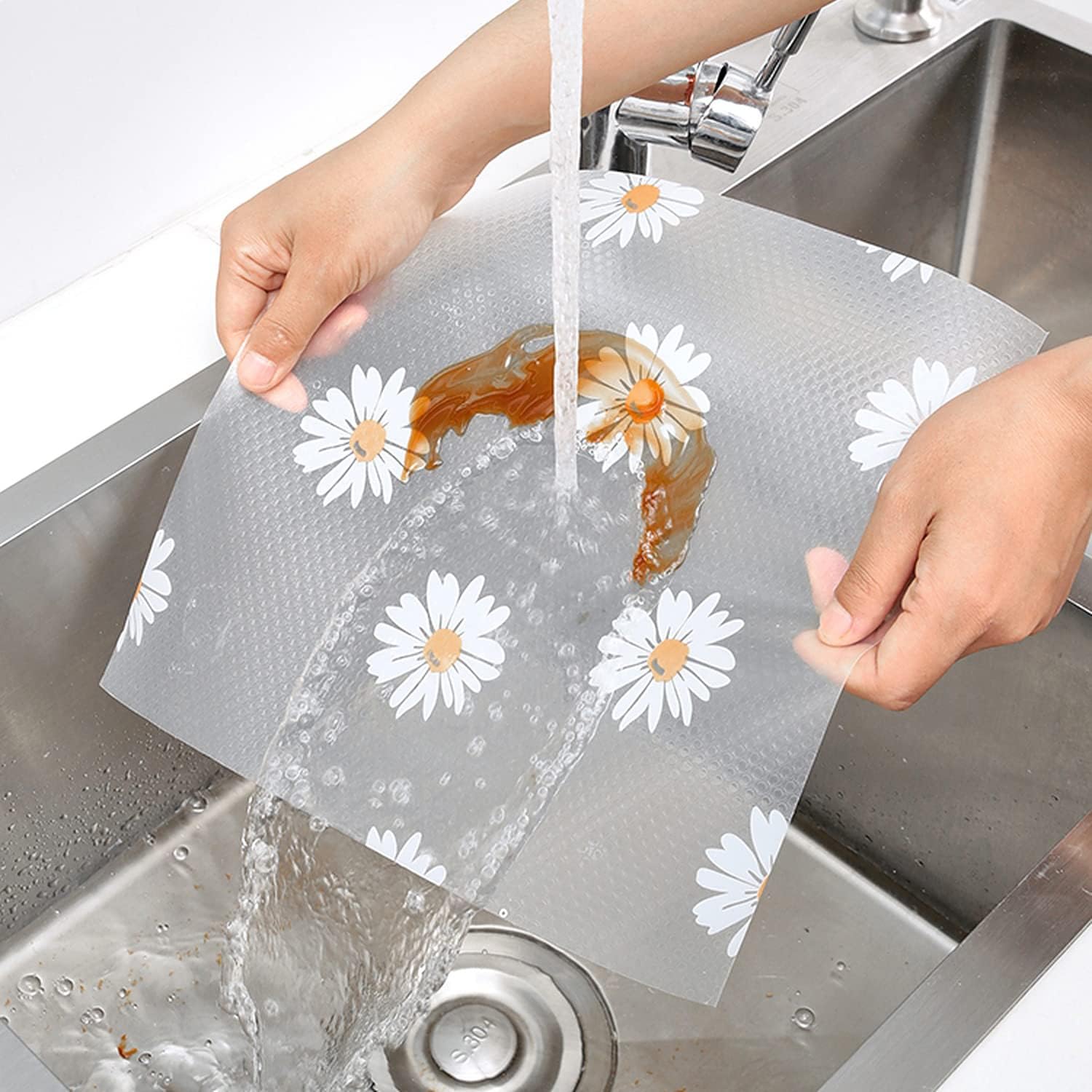 Moonval GripSafe Waterproof Shelf Liner, Non-Slip Drawer & Cabinet Mat, Cut-to-Fit Roll