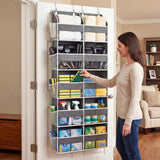 Moonval Over-the-Door Organizer, 5-Tier Hanging Storage with 10 Compartments, 80 lb Capacity