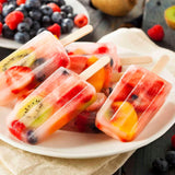 Moonval Silicone Popsicle Molds, 10-Cavity Ice Pop Maker Set with Sticks, Bags & Accessories