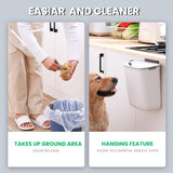 Moonval 7L Hanging Garbage Bin, Cabinet Door Kitchen Trash Can with Lid