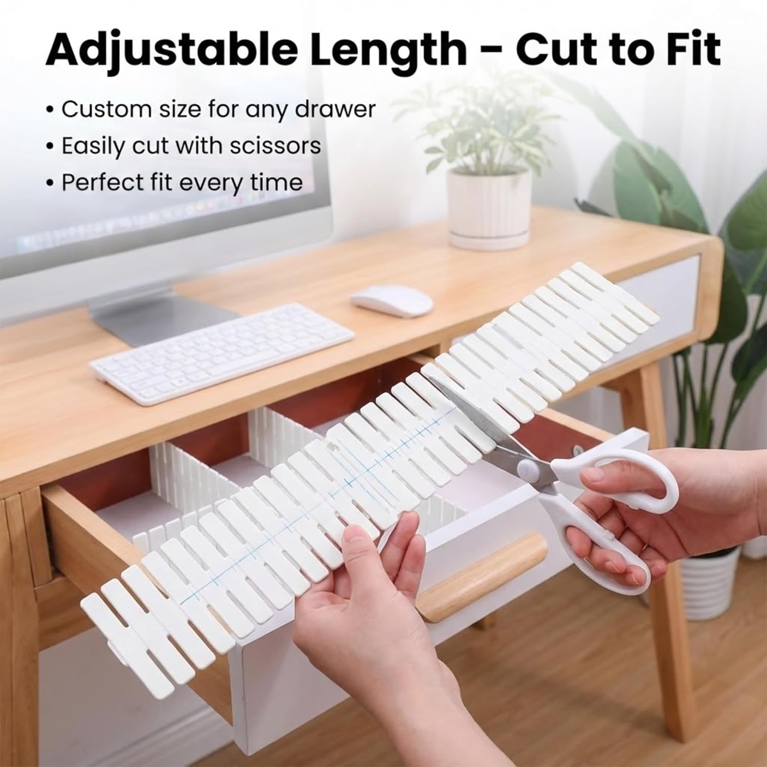 Moonval Drawer Organizer Dividers, Cut-to-Fit Interlocking Storage Grid, 10-Pack