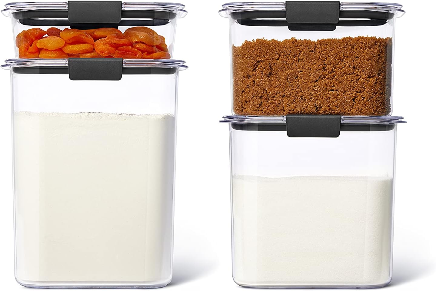 Moonval Food Storage Containers, 8-Piece Airtight BPA-Free Pantry Canister Set, Leakproof & Dishwasher Safe