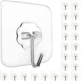 Moonval Adhesive Wall Hooks, 10-Pack 180° Rotating Self-Adhesive Hooks for Home Organization