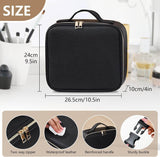 Moonval LED Makeup Organizer Case, Travel Cosmetic Bag with Lighted Mirror & Dividers