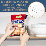 Moonval Clear Storage Bins, 12-Pack Multi-Purpose Pantry Organizers for Kitchen, Fridge & Cabinets