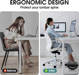 Moonval Under Desk Foot Rest, Ergonomic Foot Stool with Massage Rollers for Office & Home