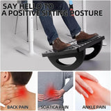 Moonval Under Desk Foot Rest, Ergonomic Foot Stool with Massage Rollers for Office & Home