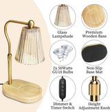 Moonval Candle Warmer Lamp, Dimmable Height-Adjustable Wax Warmer with Timer for Jar Candles