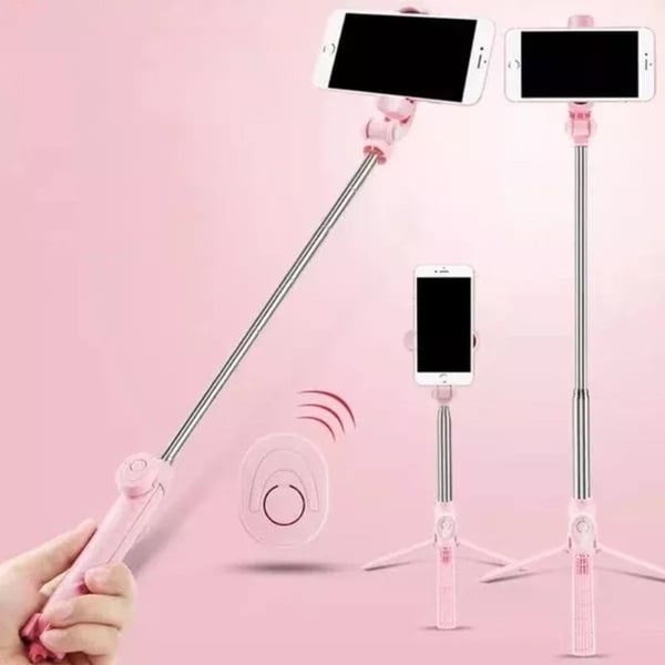 Moonval Bluetooth Selfie Stick Tripod with LED Fill Light and Wireless Remote