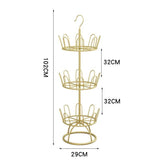 Moonval Rotating Shoe Drying Rack, 3-Tier Freestanding Shoe Organizer & Air Dry Stand