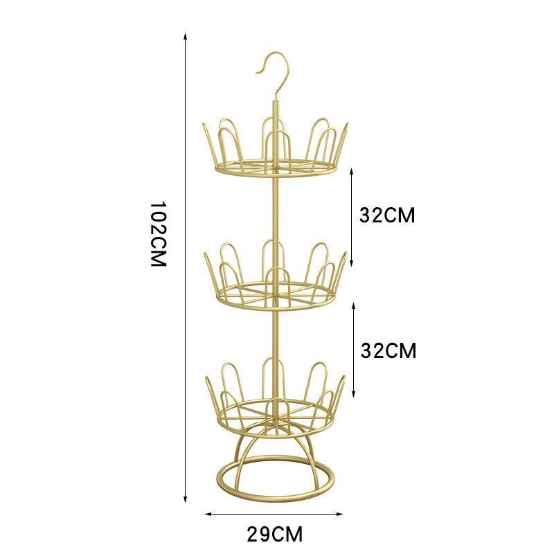 Moonval Rotating Shoe Drying Rack, 3-Tier Freestanding Shoe Organizer & Air Dry Stand