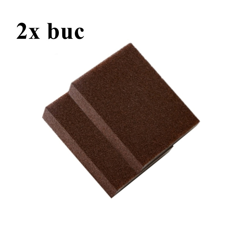 Moonval Metal Cleaning Sponge Set, Heavy-Duty Abrasive Scouring Pads for Pots & Pans