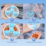 Moonval Floating Lint Catcher, Reusable Laundry Hair Filter Mesh Bag for Washing Machines