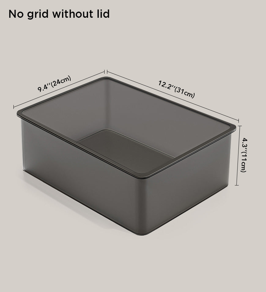 Moonval Clear Socks & Underwear Organizer Box, Divided Drawer Storage for Lingerie & Accessories