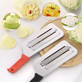 Moonval Double-Layer Stainless Steel Food Cutter, Multifunction Kitchen Chopper for Vegetables & Herbs
