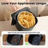 Moonval Round Aluminum Foil Trays, Oil-Resistant Disposable Baking & Food Storage Containers