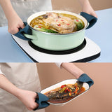 Moonval Hot Dish Lifter, Anti-Scald Bowl & Plate Gripper with Stainless Steel Arms