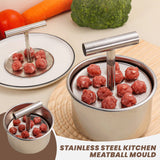 Moonval Stainless Steel Meatball Maker, Manual Meatball Mold for Uniform Meatballs